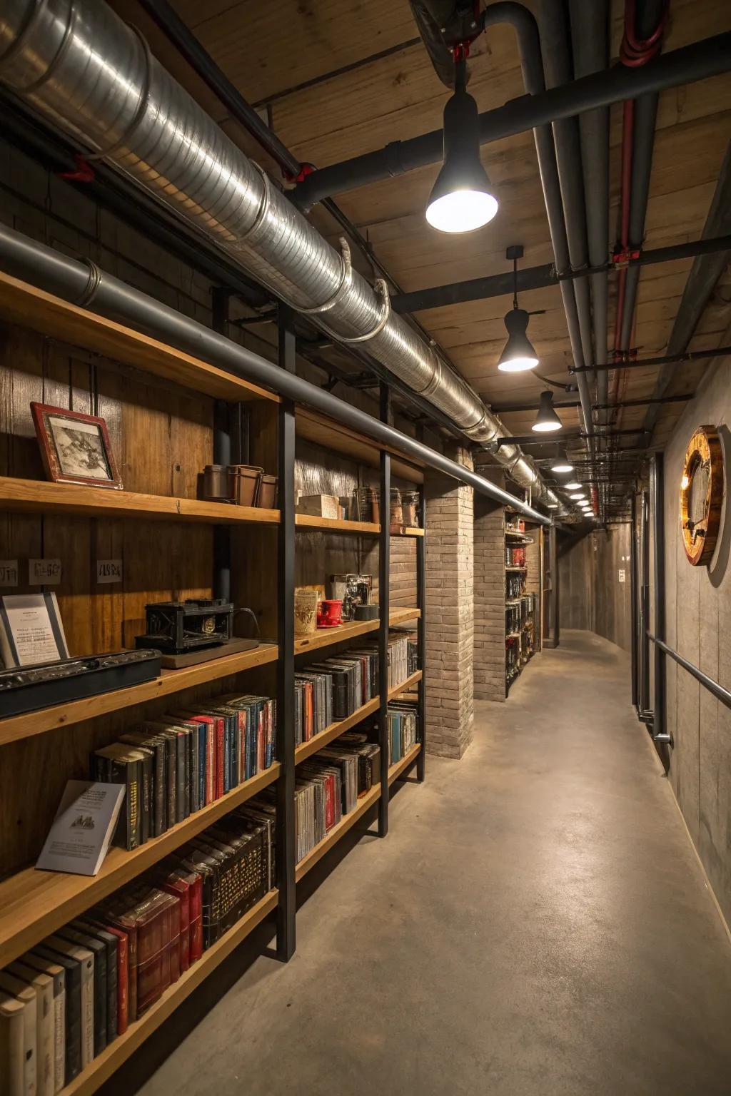 Pipes as decor.