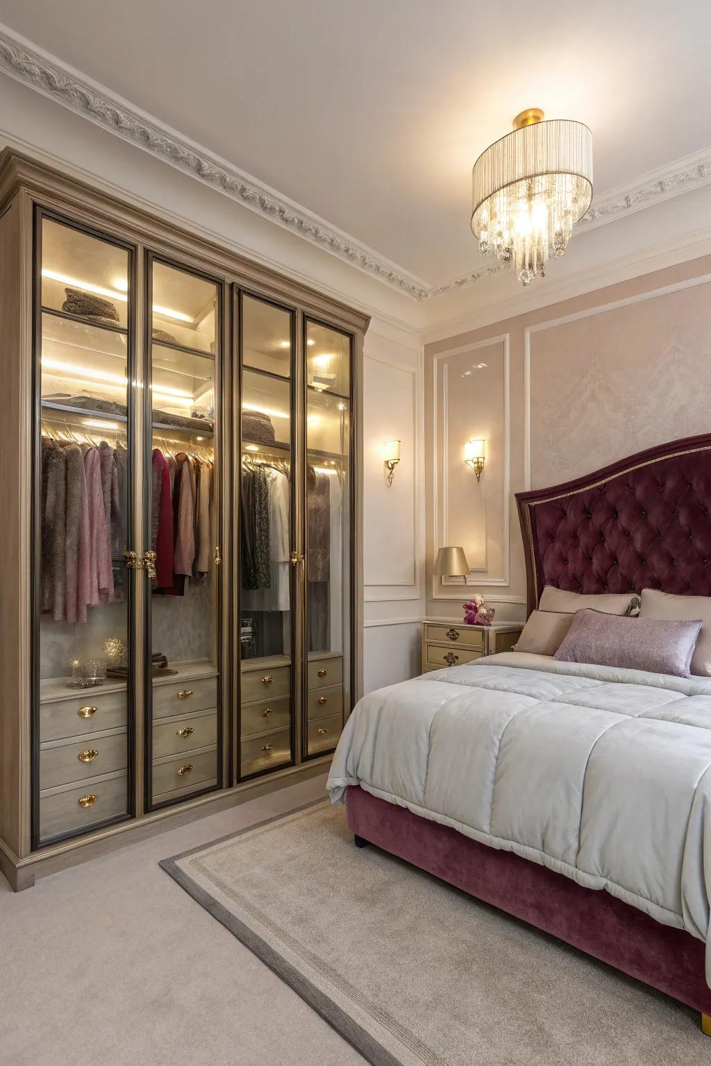 Glass surfaces: luxurious and light-enhancing.