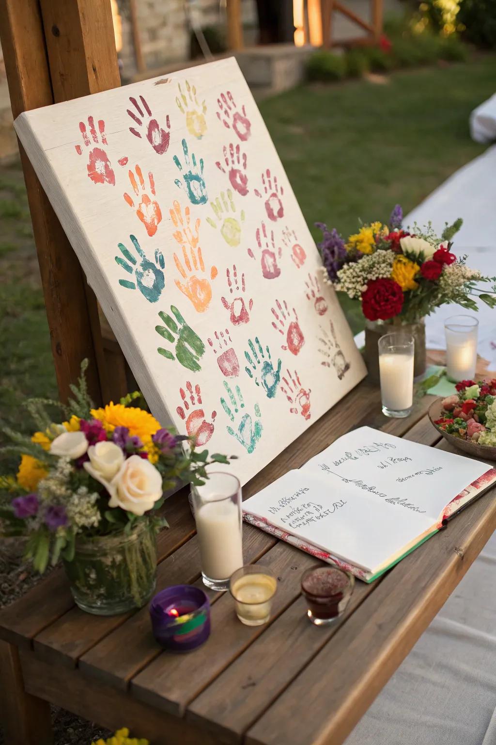 A creative visitor log alternative captures memories uniquely.