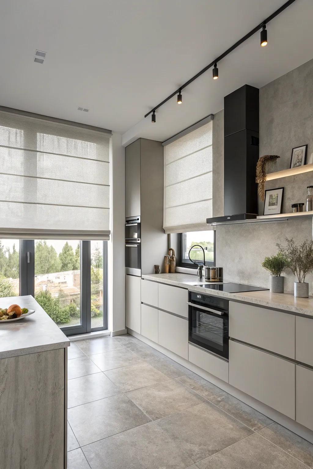 Modern simple shades provide a clean and simple style.