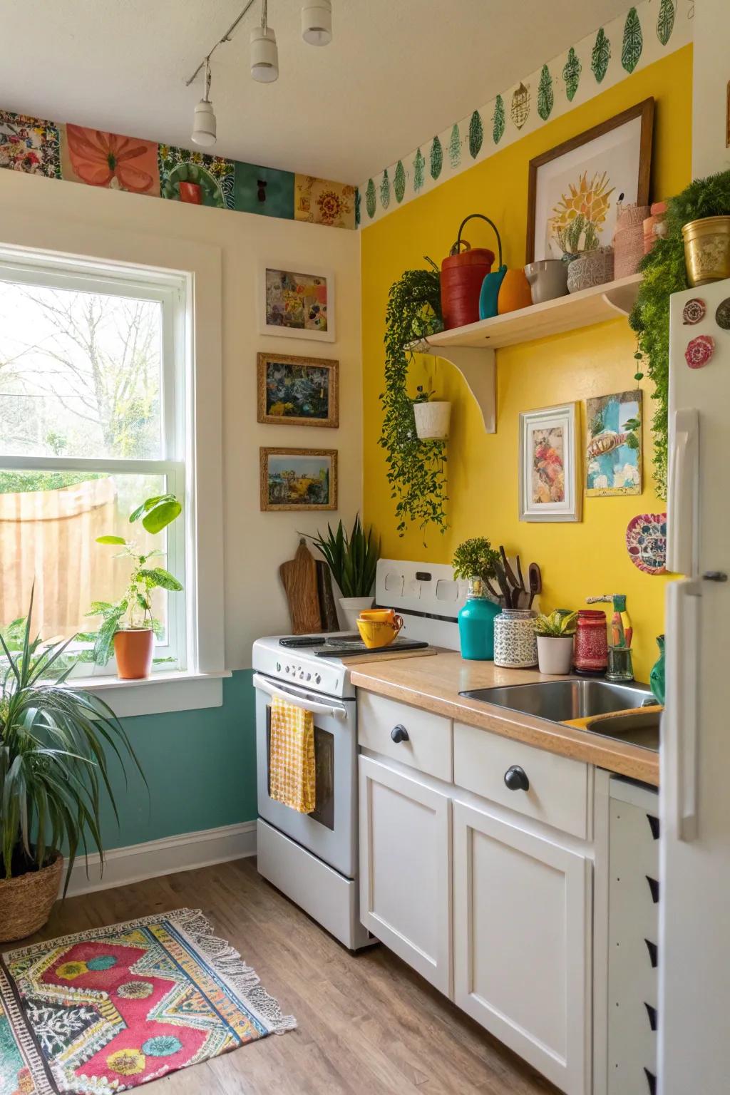 The atmosphere of your kitchen can be completely changed by a splash of color.