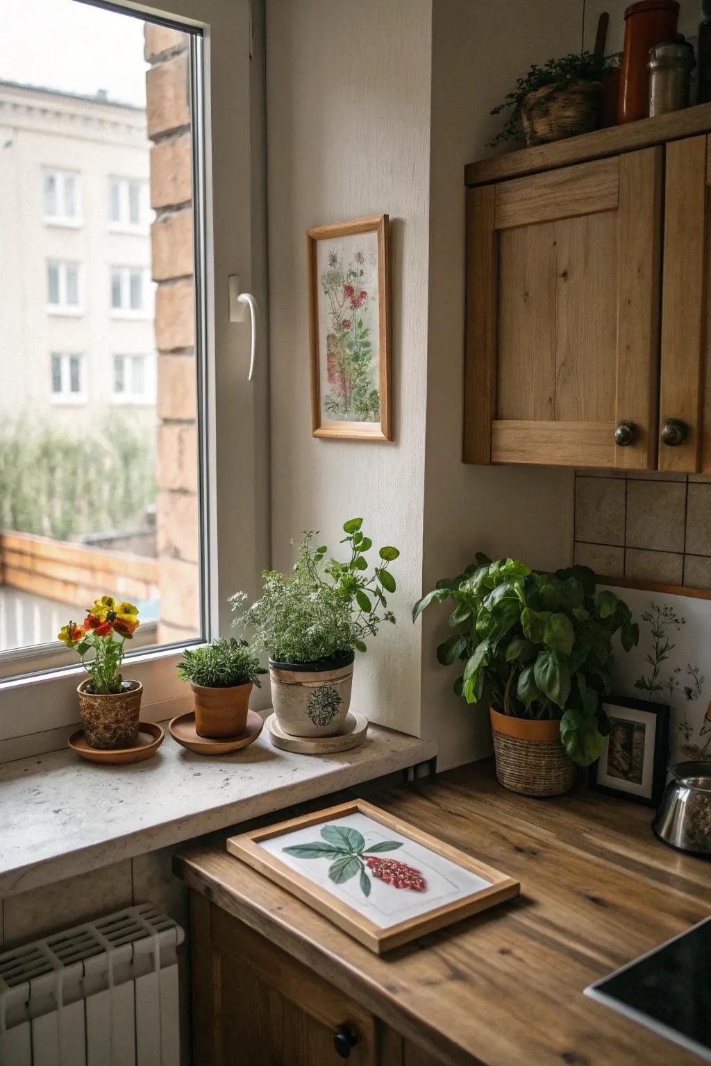 Art incorporates a burst of color and creativity.