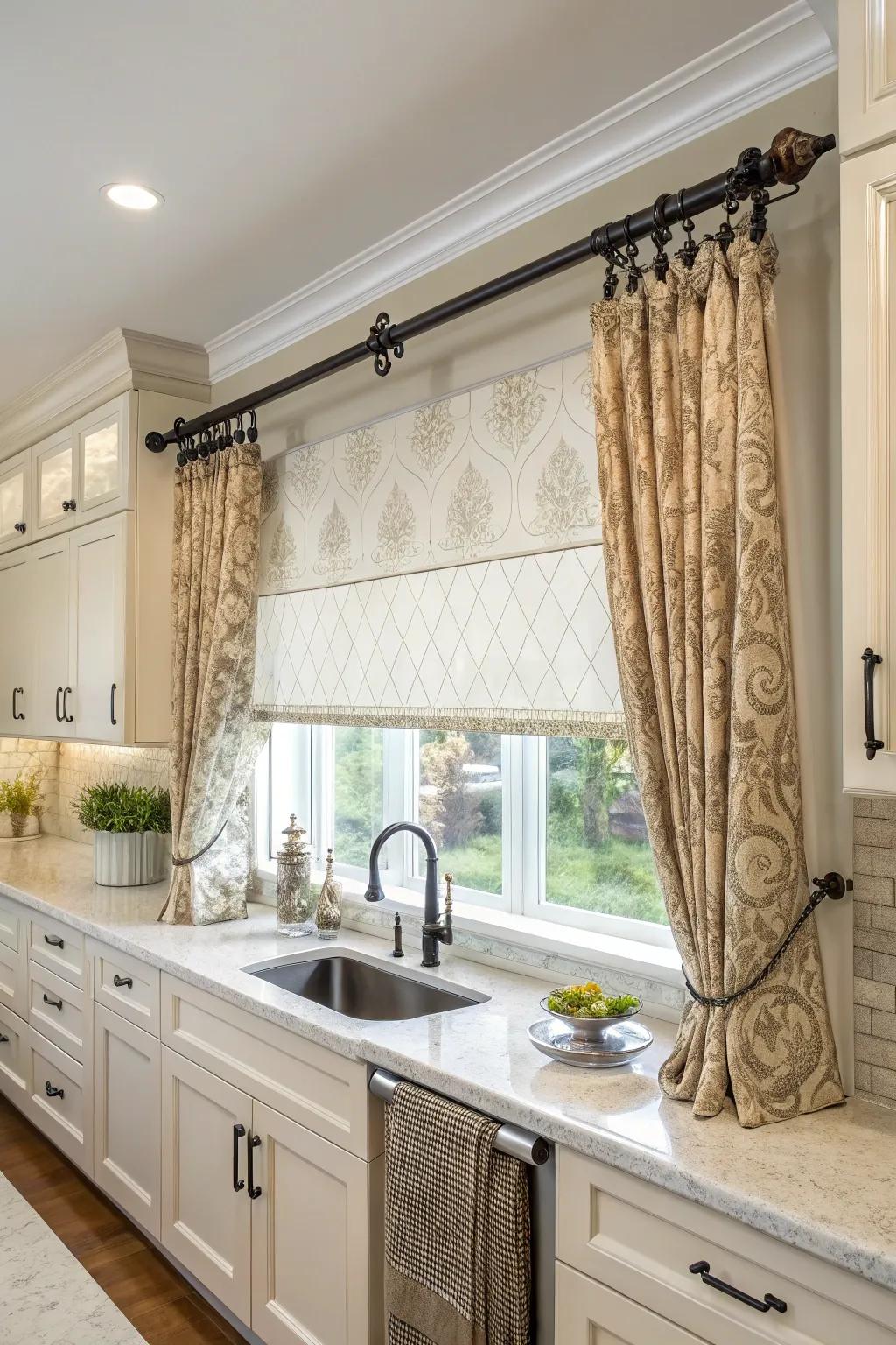 Decorative rods amplify the sophistication of your window decor.