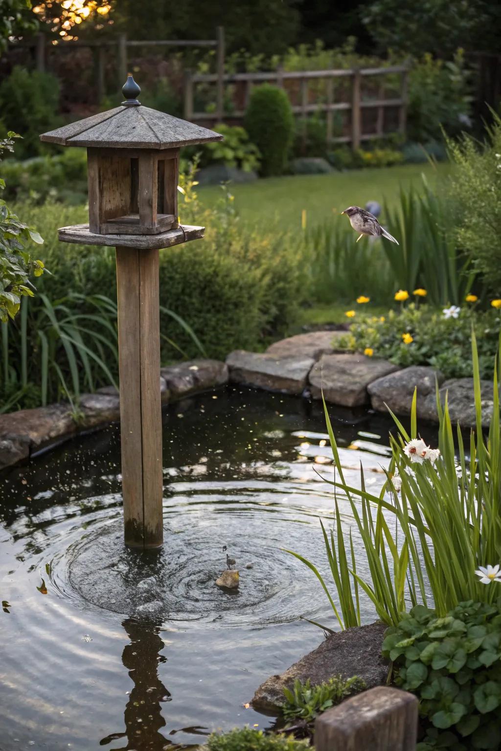 Hydration features elevate the allure of your bird-friendly landscape.