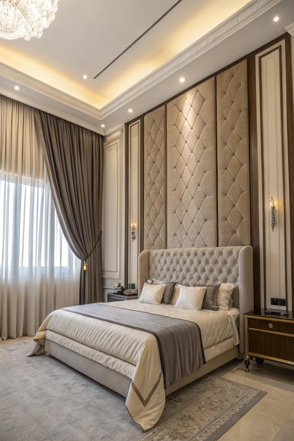 Maximizing high ceilings adds grandeur to the room.