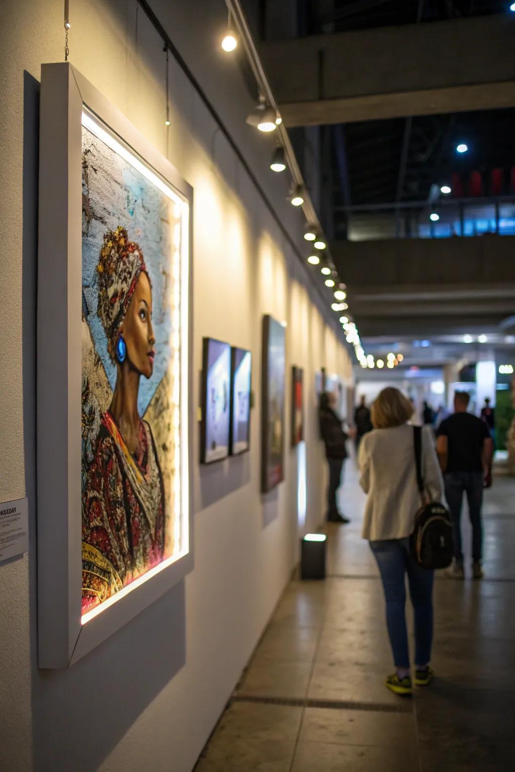 Make your art pop using creative LED backlighting.