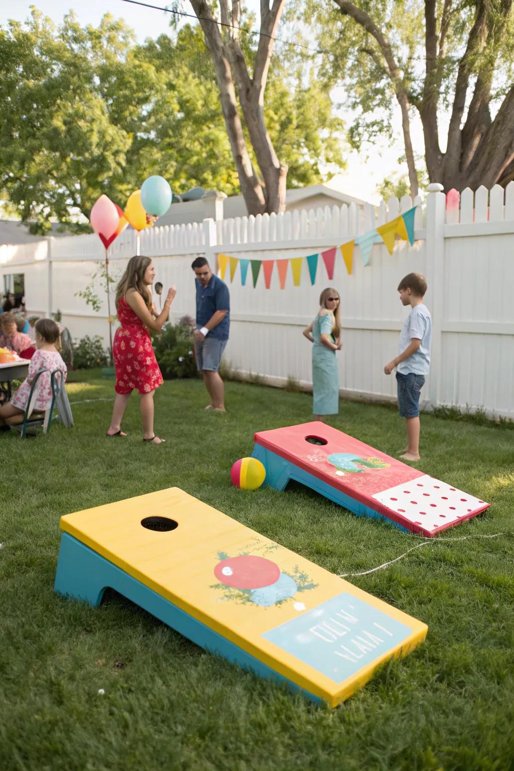 Interactive games offer fun and decorative flair.