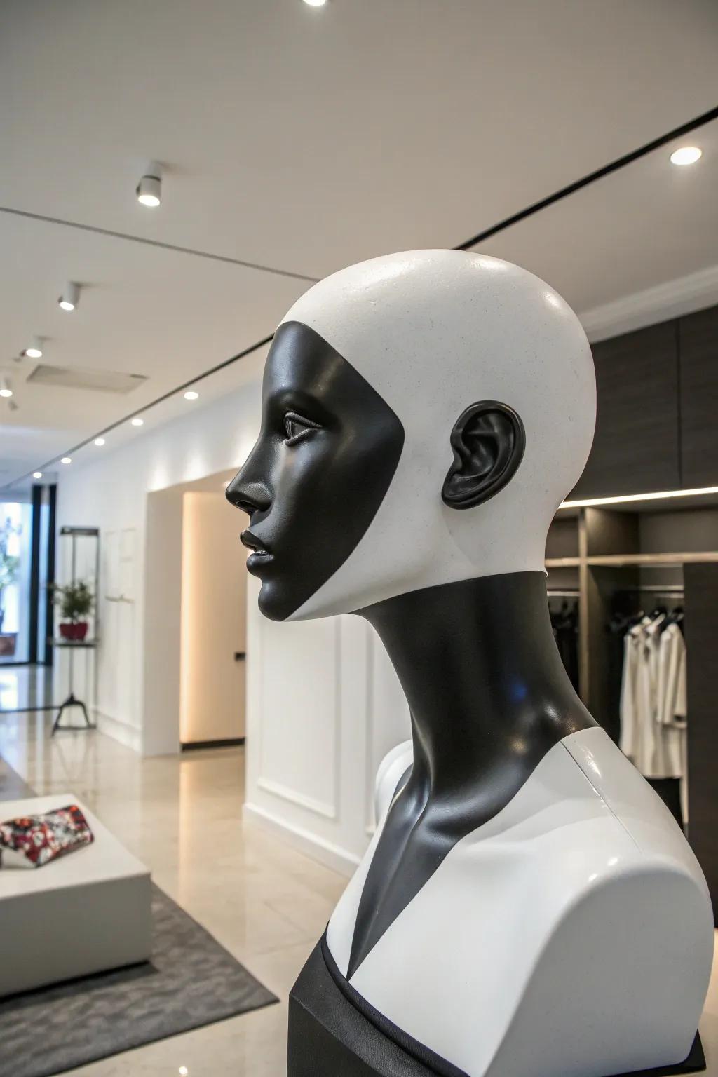 Contrast designs craft a chic and modern aesthetic.