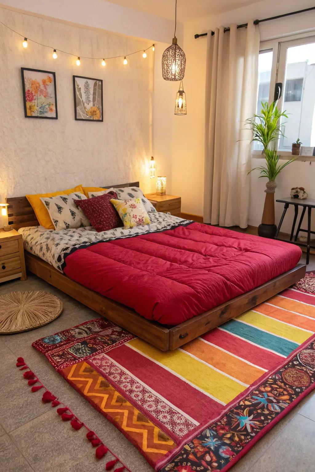 A touch of color provides enthusiasm.