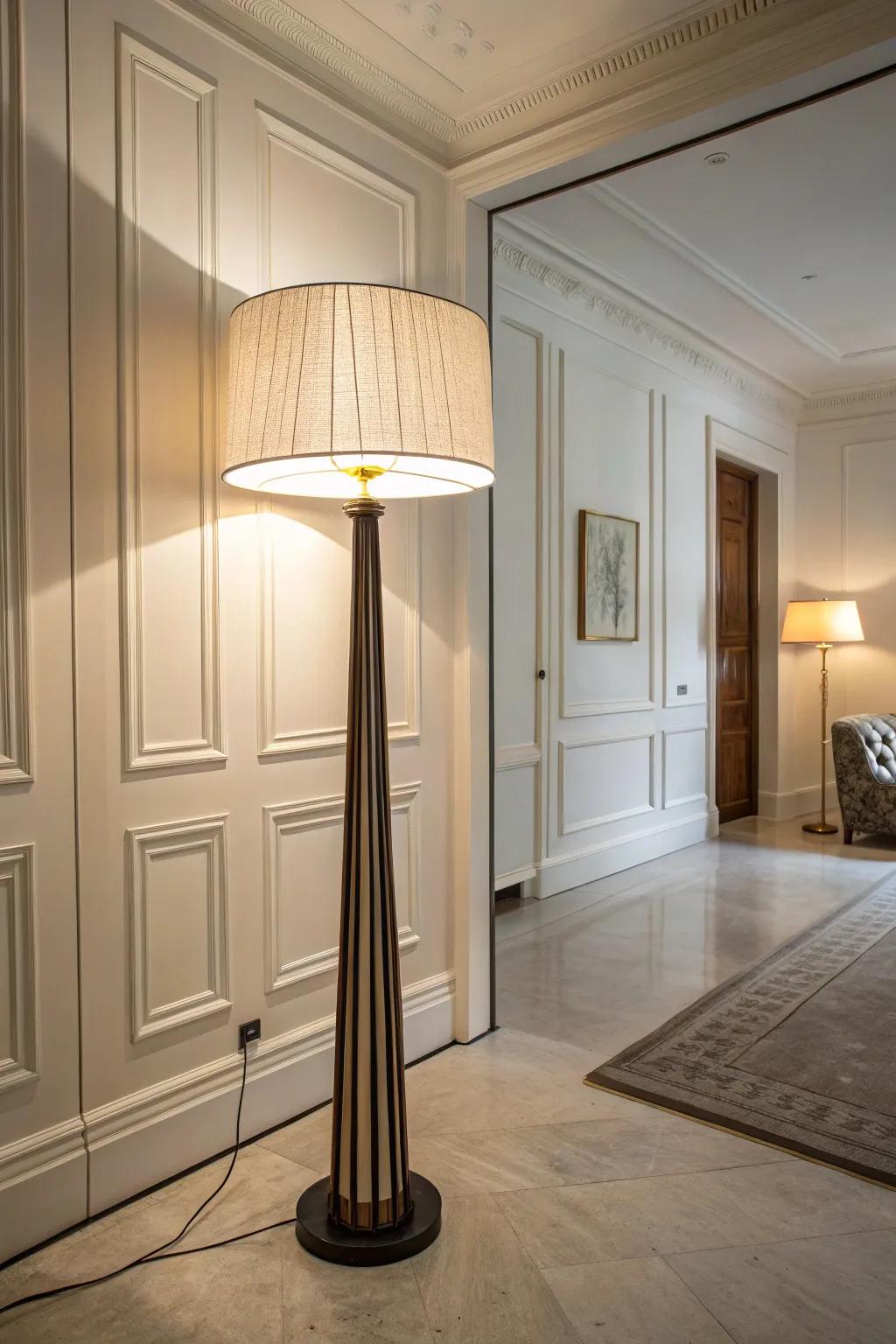 A feature piece adds character to minimalist design.