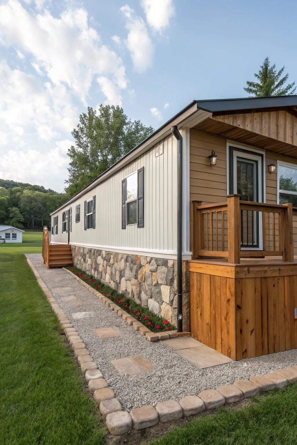 A blend of materials can create a truly personalized siding visual.