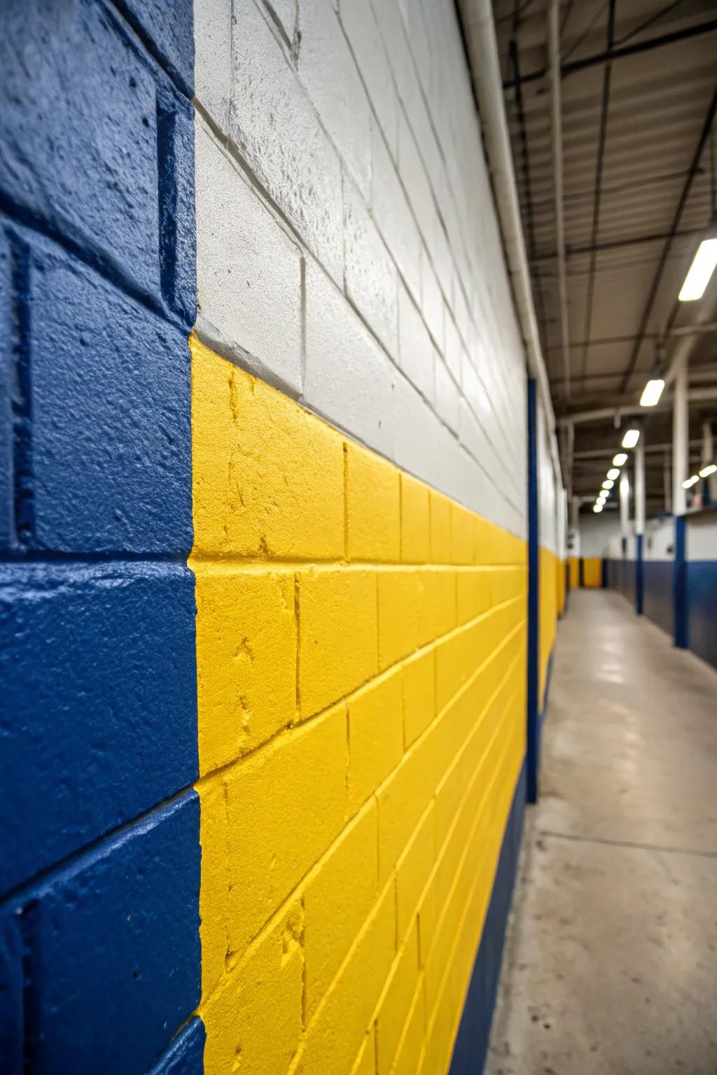 A dual-tone half wall delivers vibrant contrast and fascination.