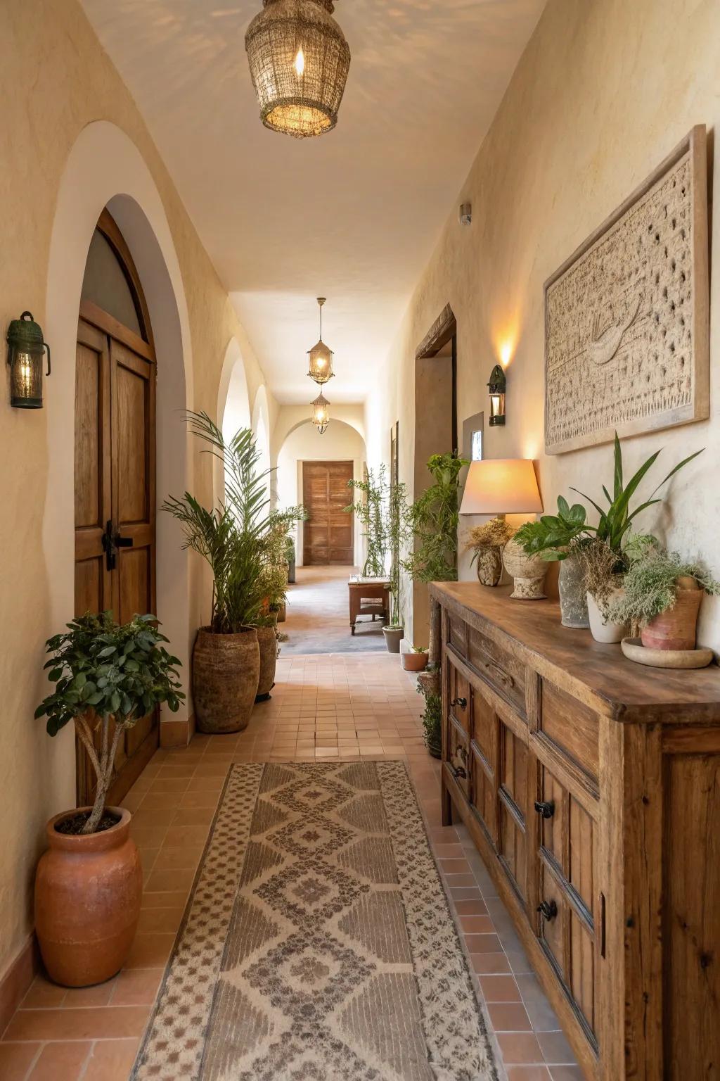 Ground tones create a warm and grounding atmosphere.