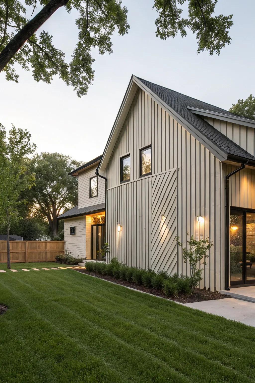 Unique irregular vertical cladding