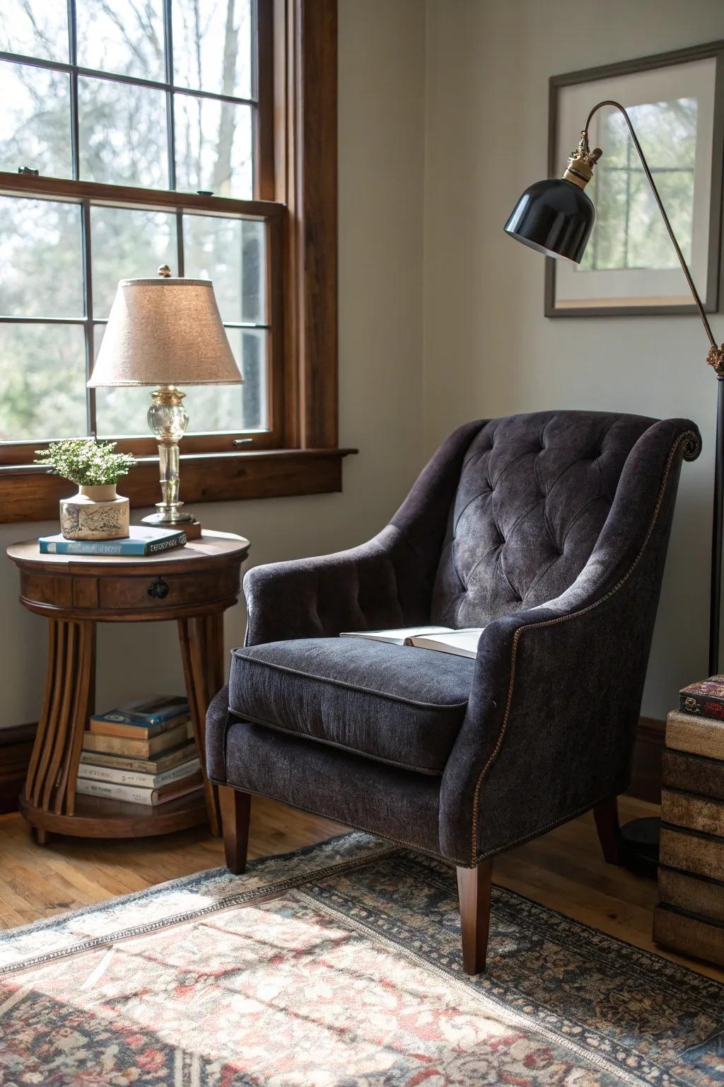 Comfortable seating encourages you to settle in and focus.