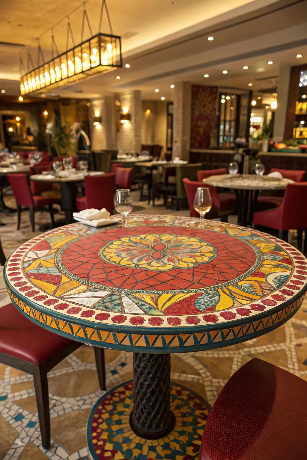 Striking mosaic designs make a memorable statement in any room.