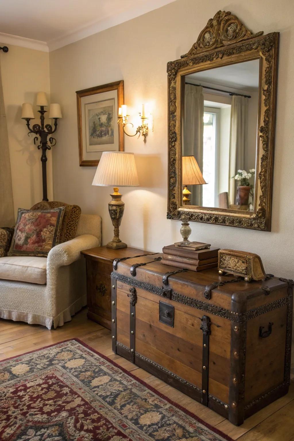 Antique decorations add character and a sense of history.