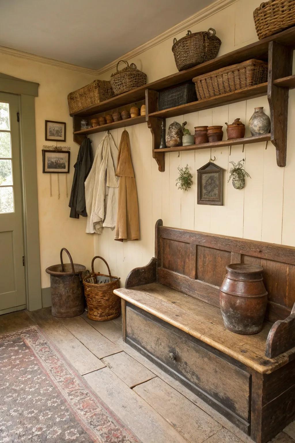 Vintage elements that add character and charm.