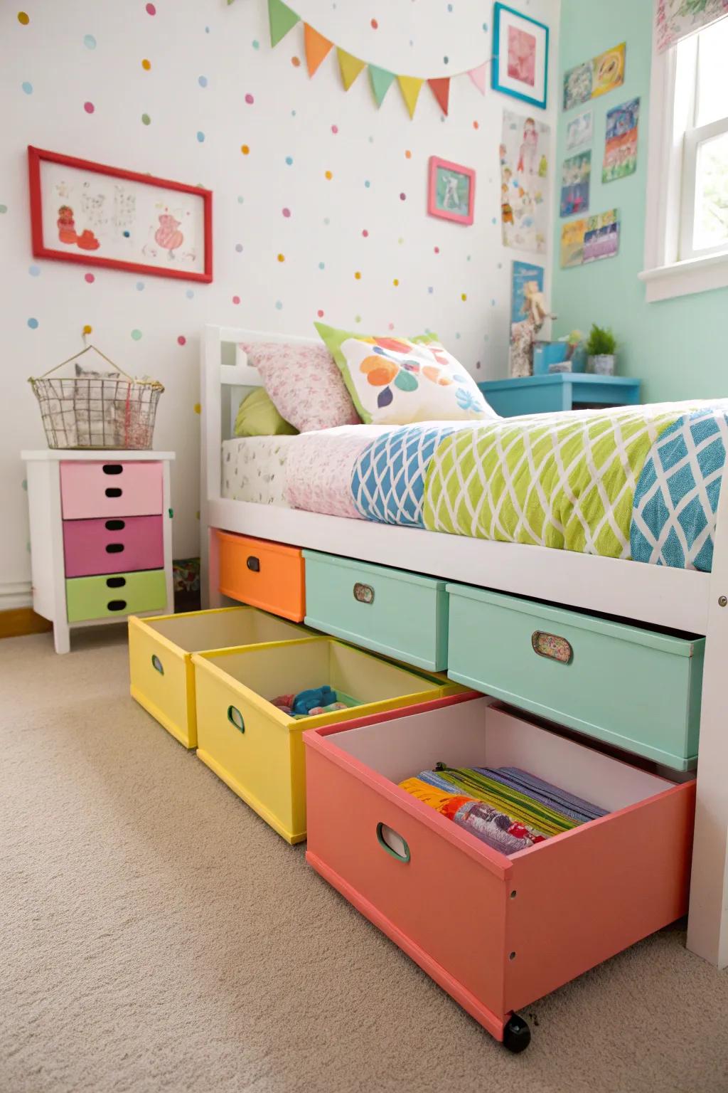 Upcycling drawers adds charm and use.