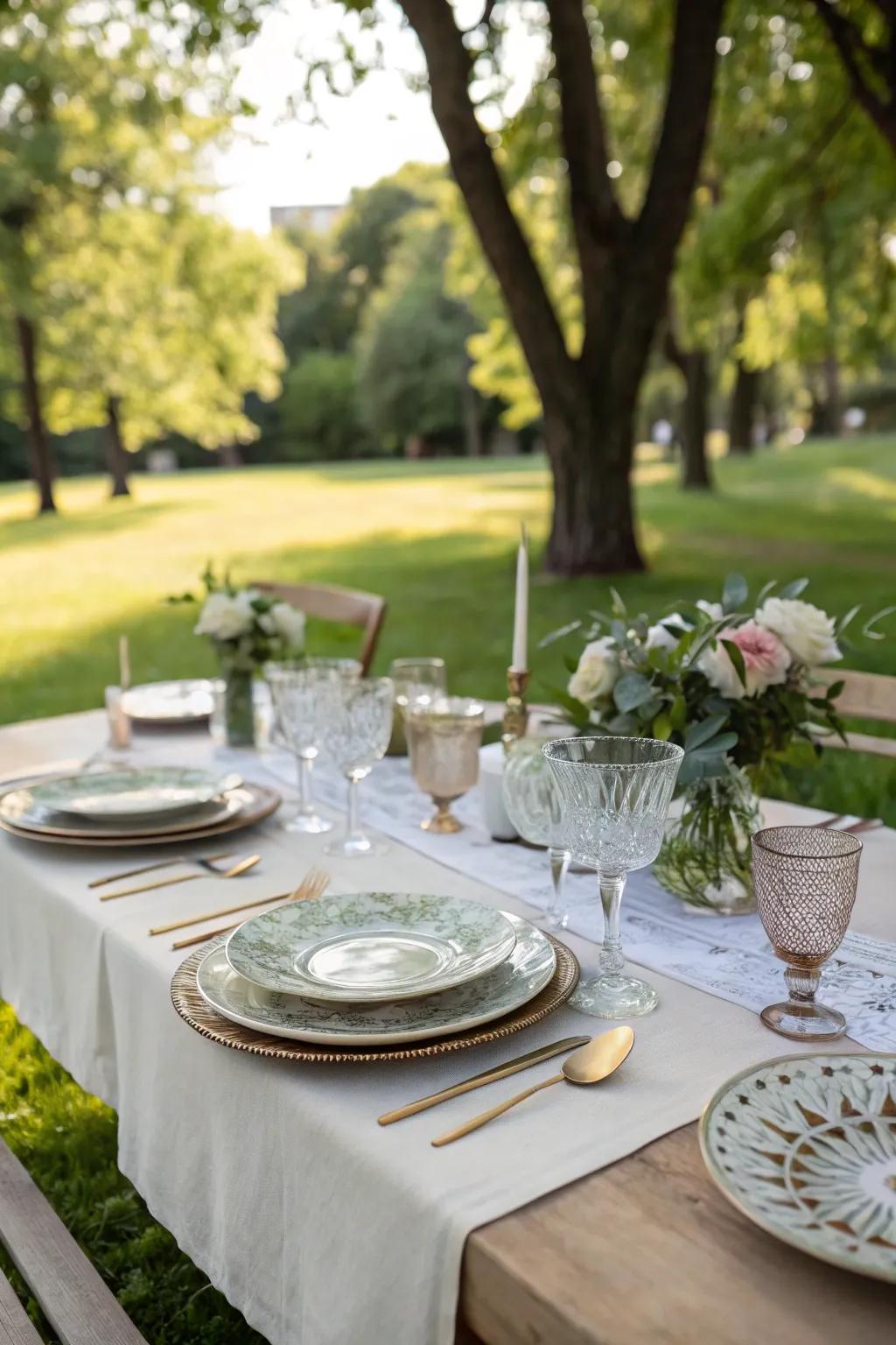 Refined table settings enrich any park event.