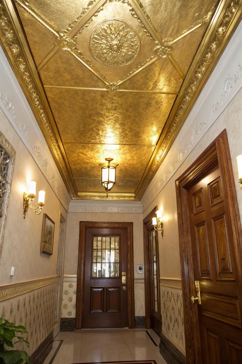 Glamorous Metallic Ceiling Designs