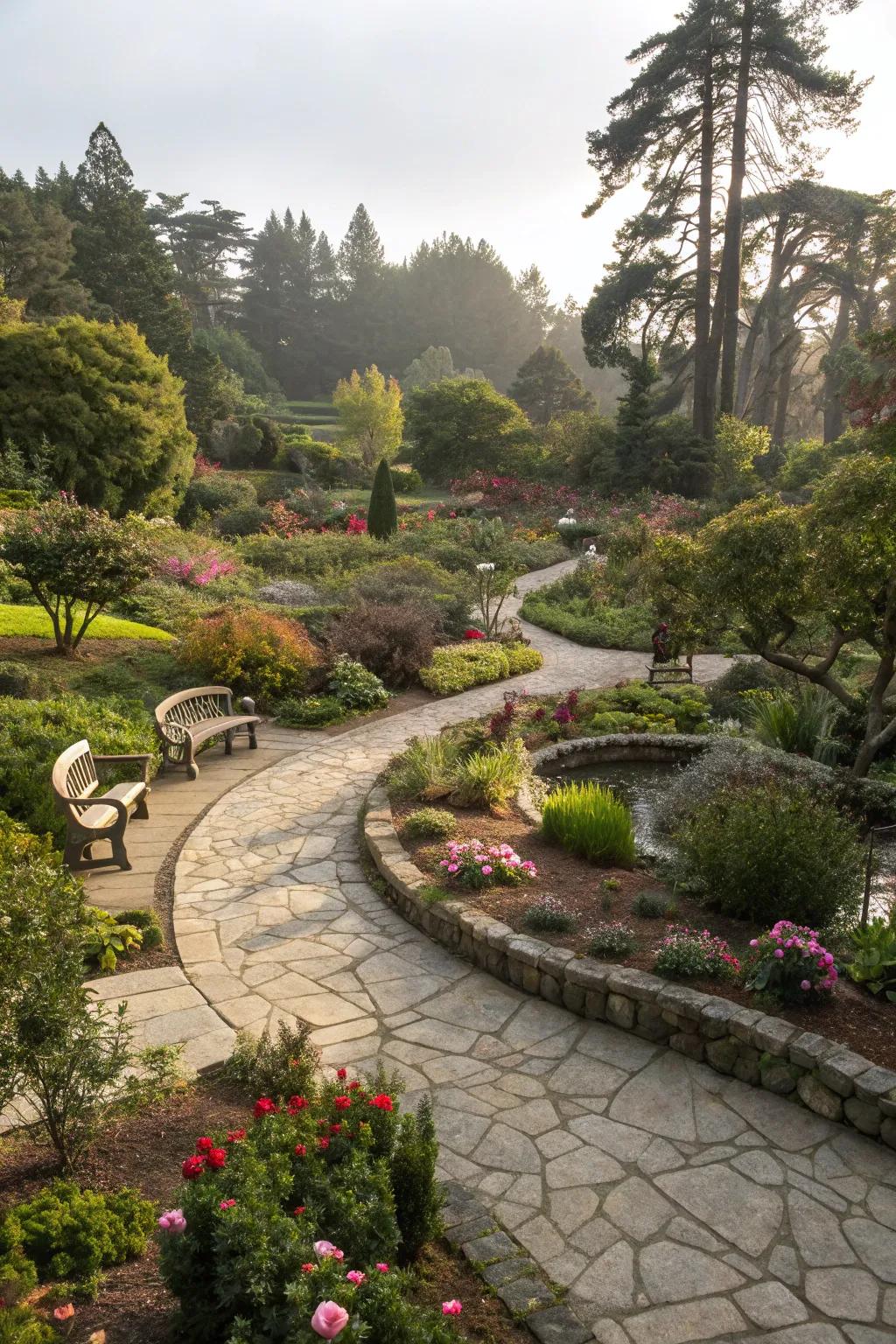 Unique pathways add an element of surprise to your garden.