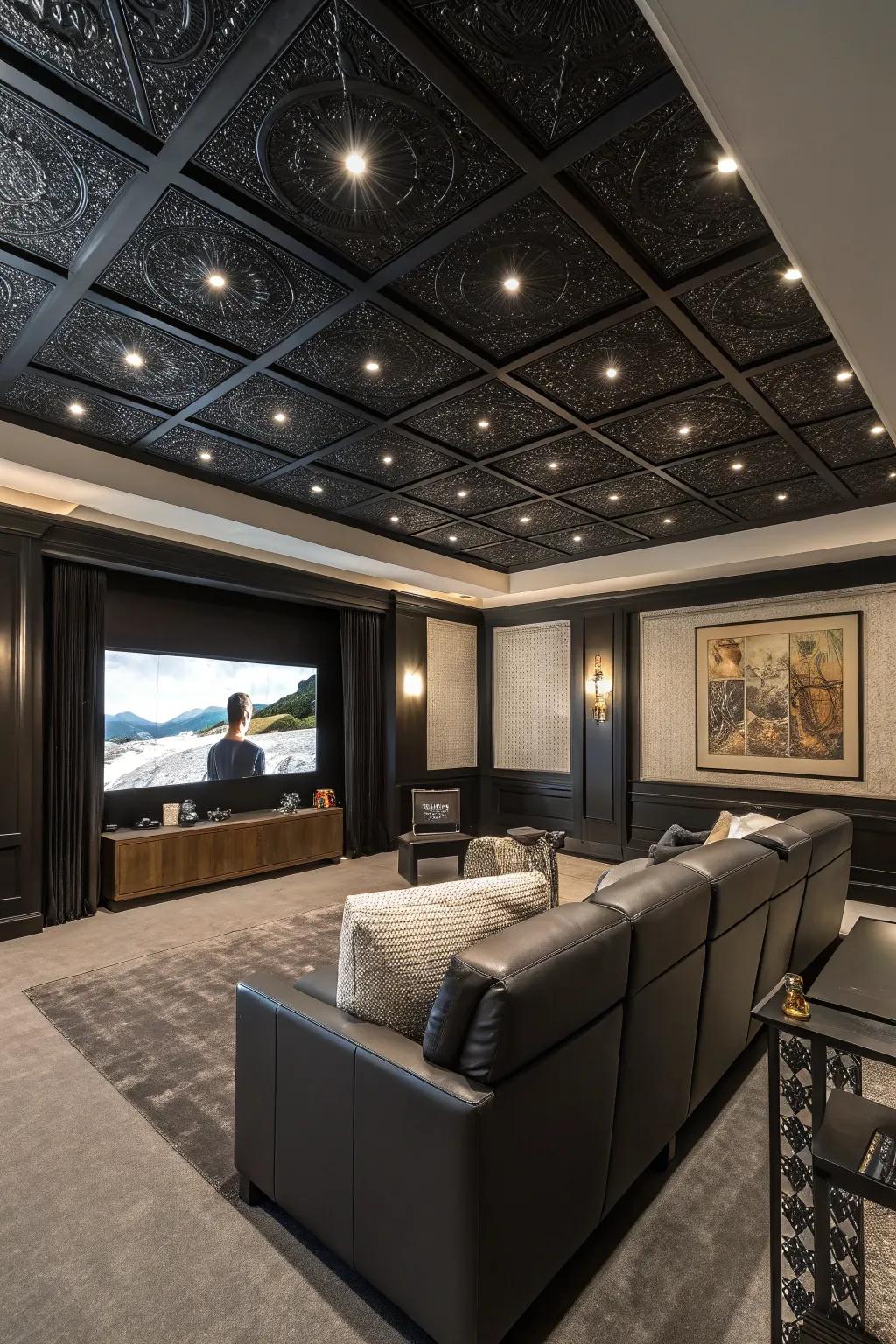 Dark panels result in a daring and sophisticated assertion.