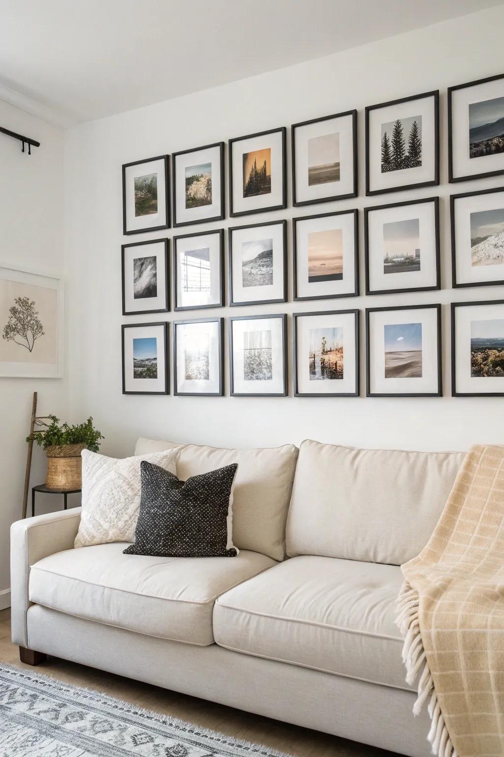 Structured grids provide a neat and minimalist art presentation.