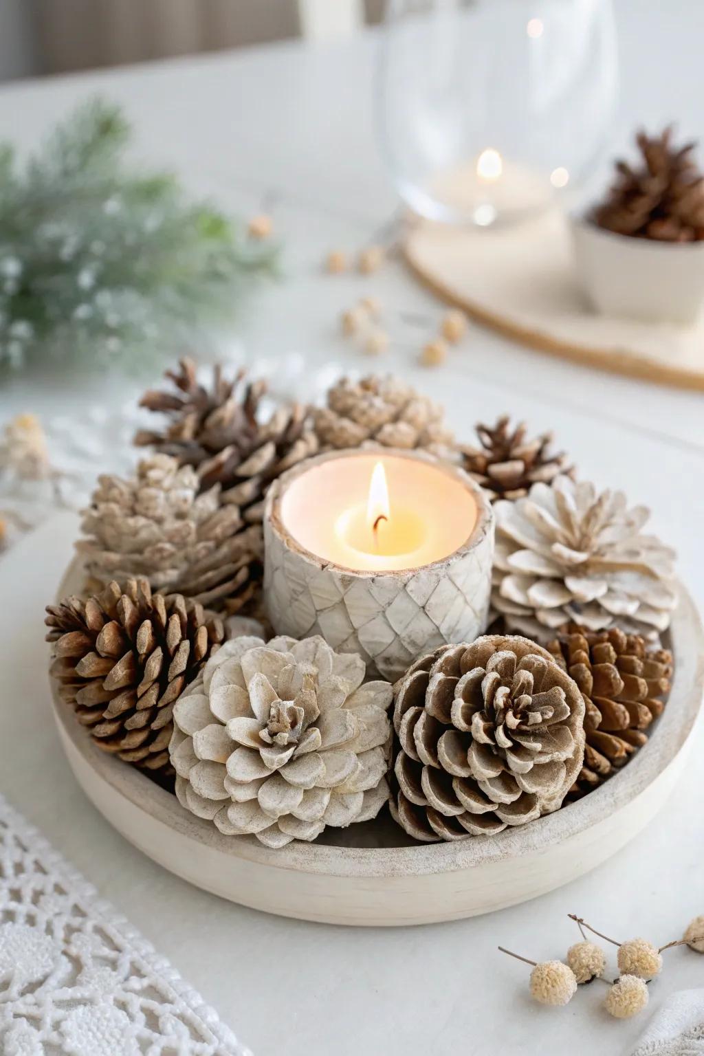 Embrace cozy elegance with pinecone blossom light vessels that bring warmth and artistry to your home.