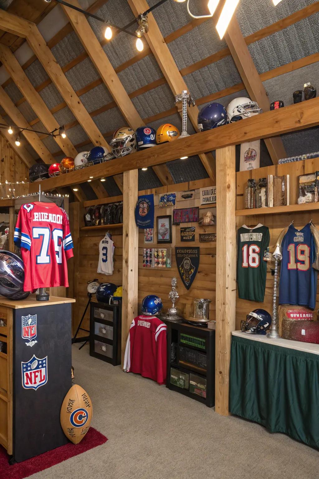 Themed decor adds a personal touch to your man cave.