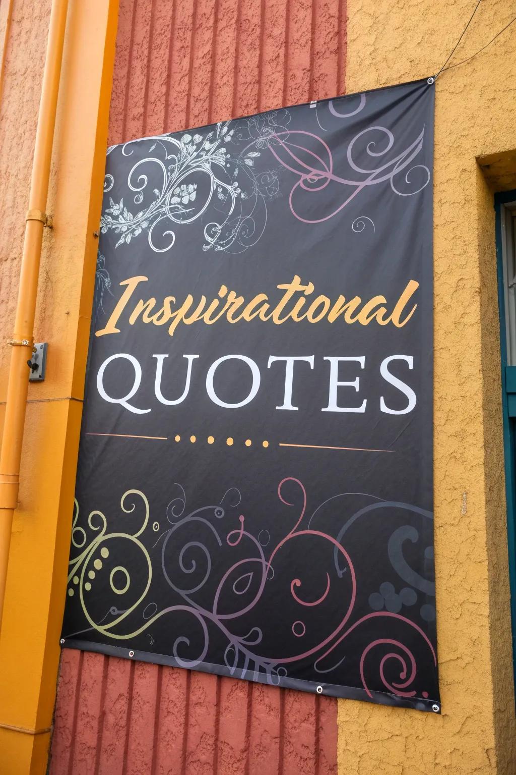 Quote posters offer daily inspiration.