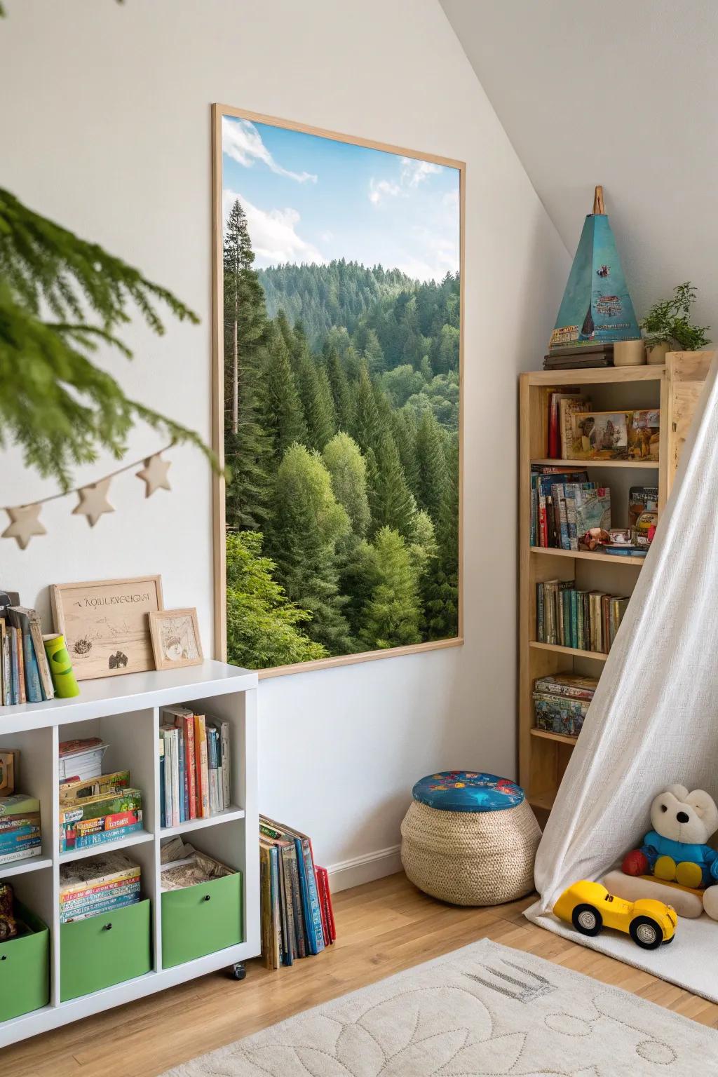 A nature exploration print that brings the outdoors in.