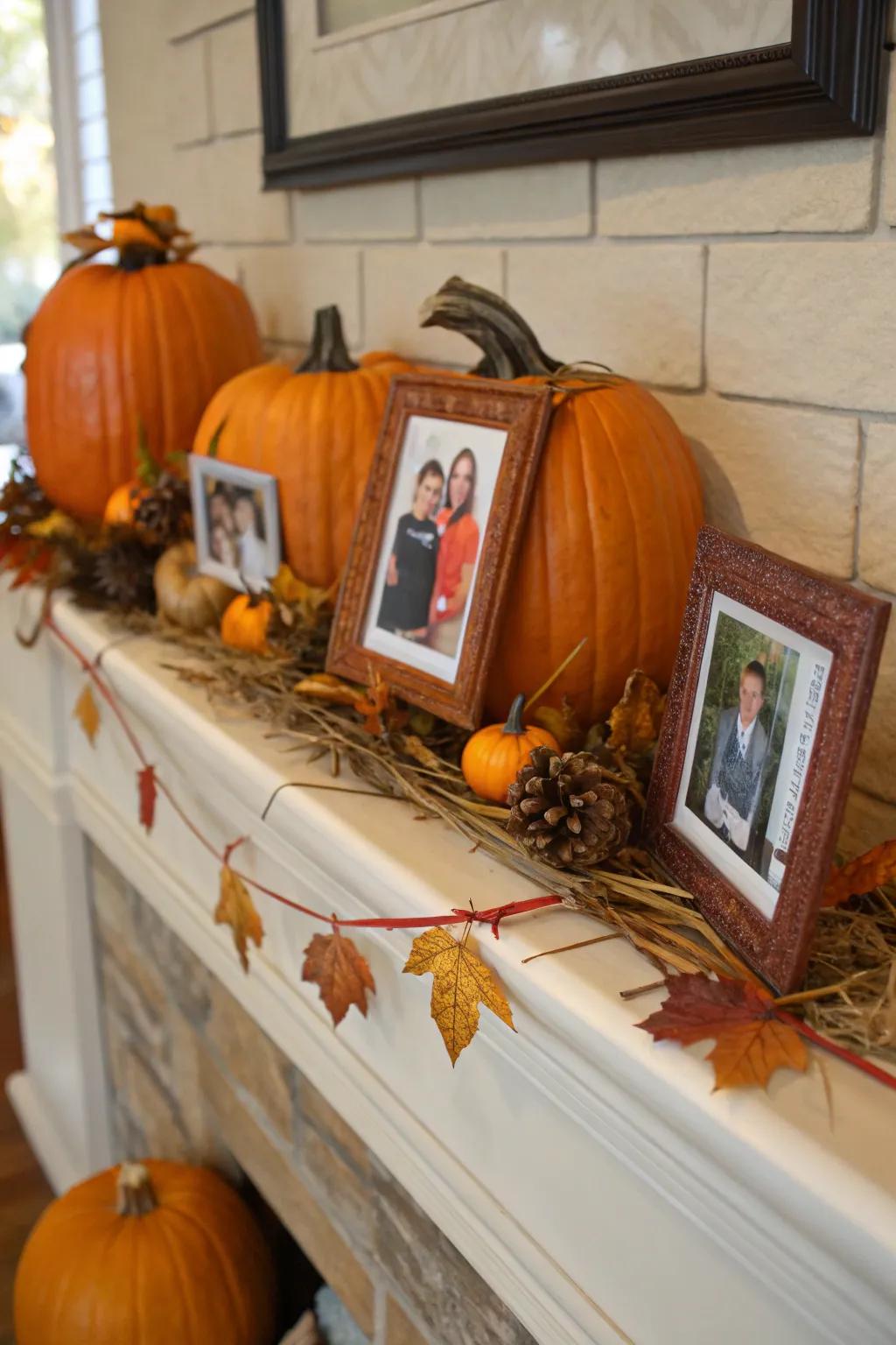 Turn pumpkins into valued memory displays.