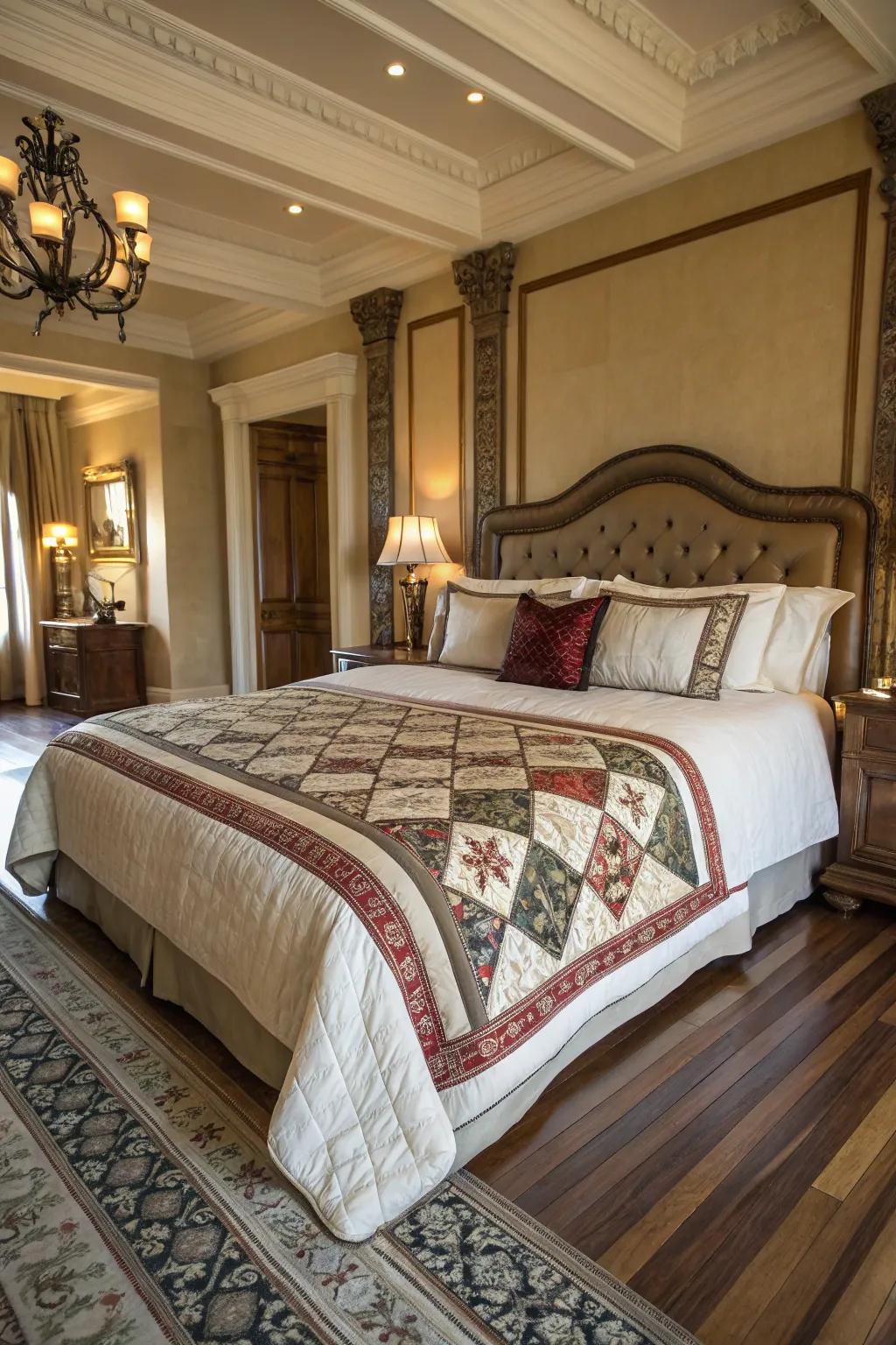 Textured bindings are a great way to give a quilt a luxurious feel.
