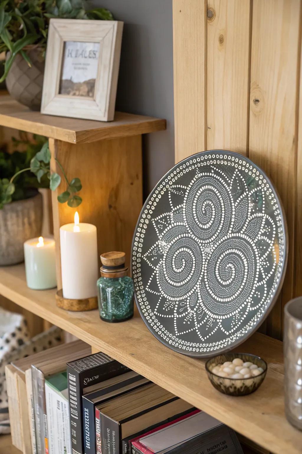 Swirl adhesive gems bring dynamic beauty to decor.