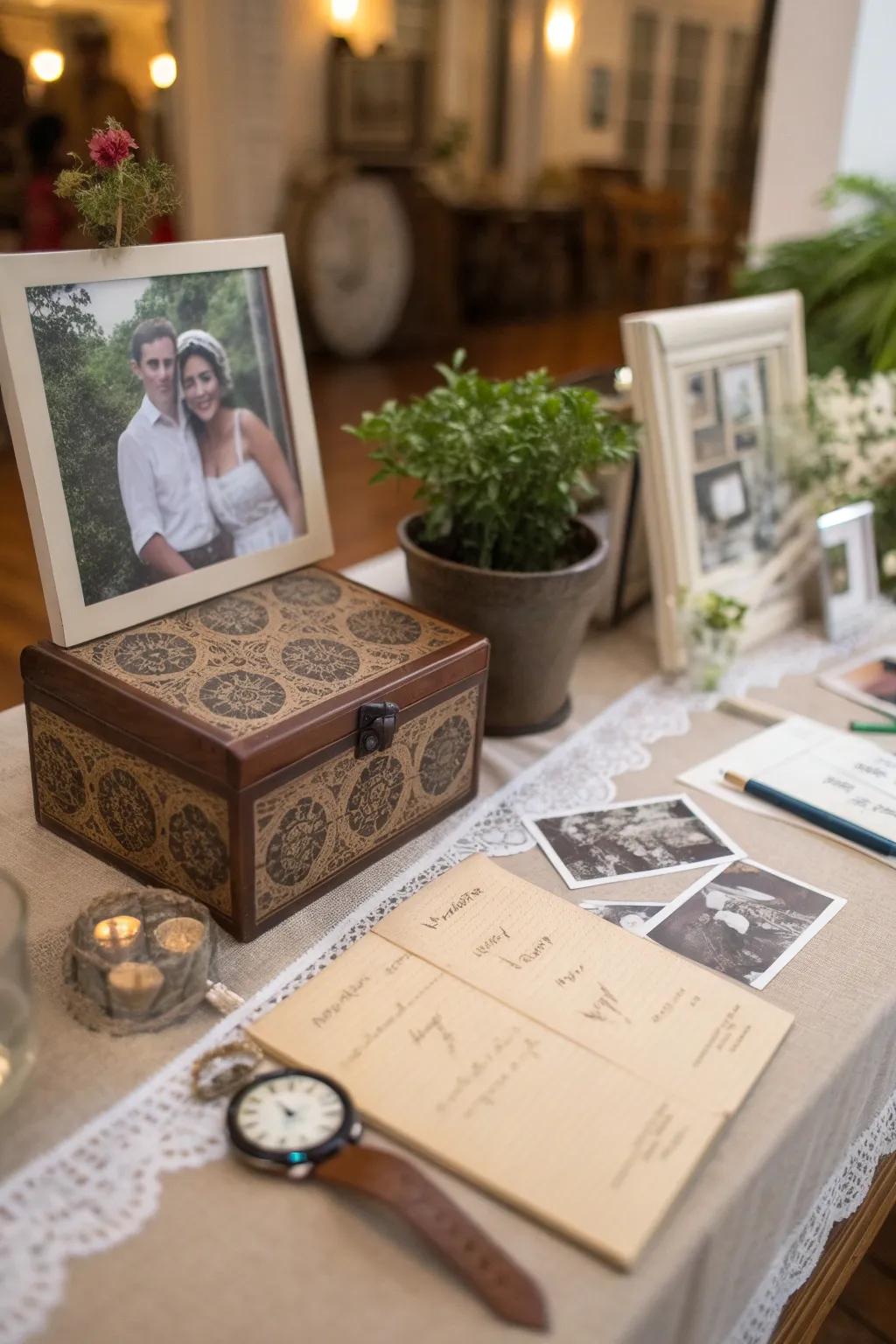 A memory box saves your treasured memories.