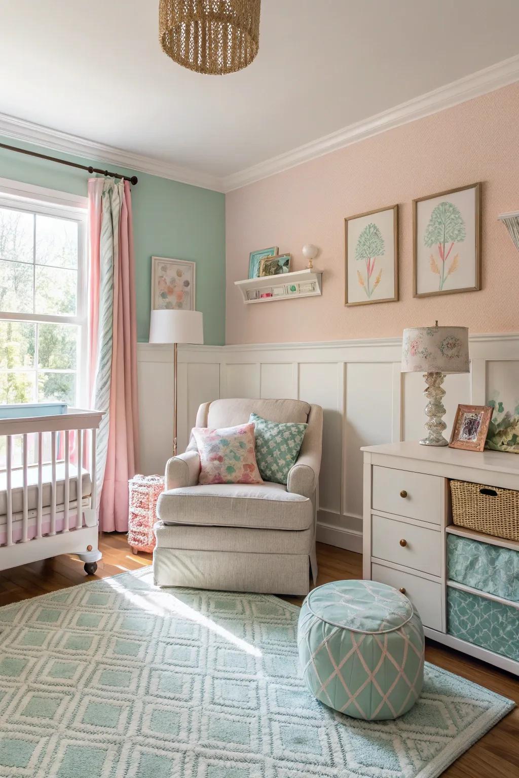 The room uses a set of colors that work well together.