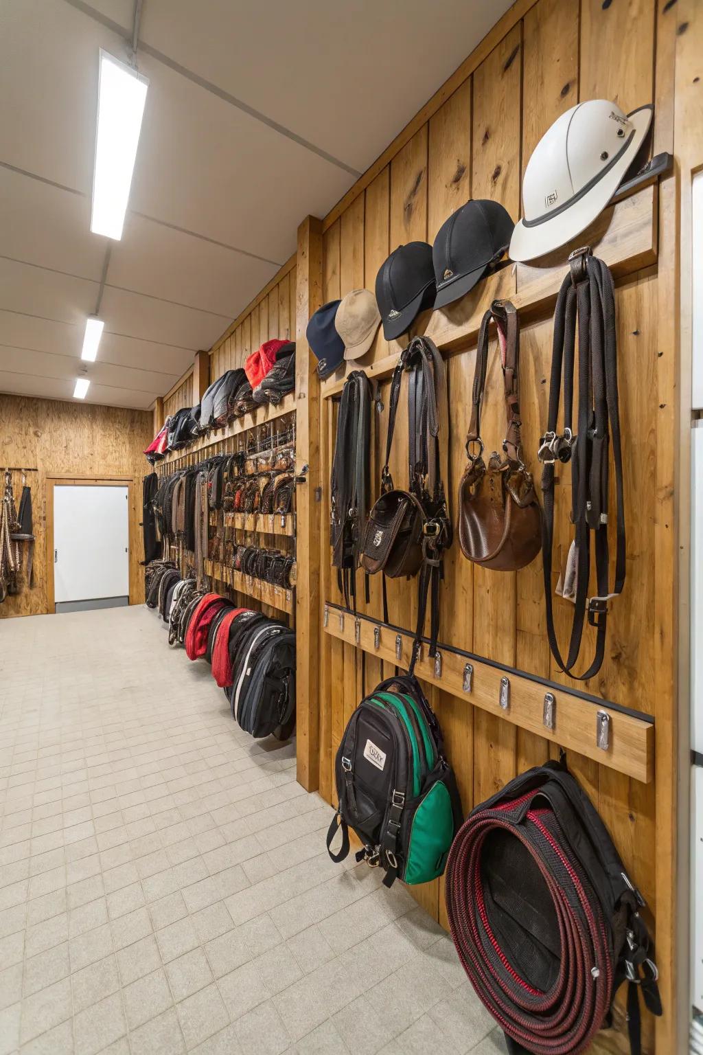 Vertical supports utilize every inch of space.