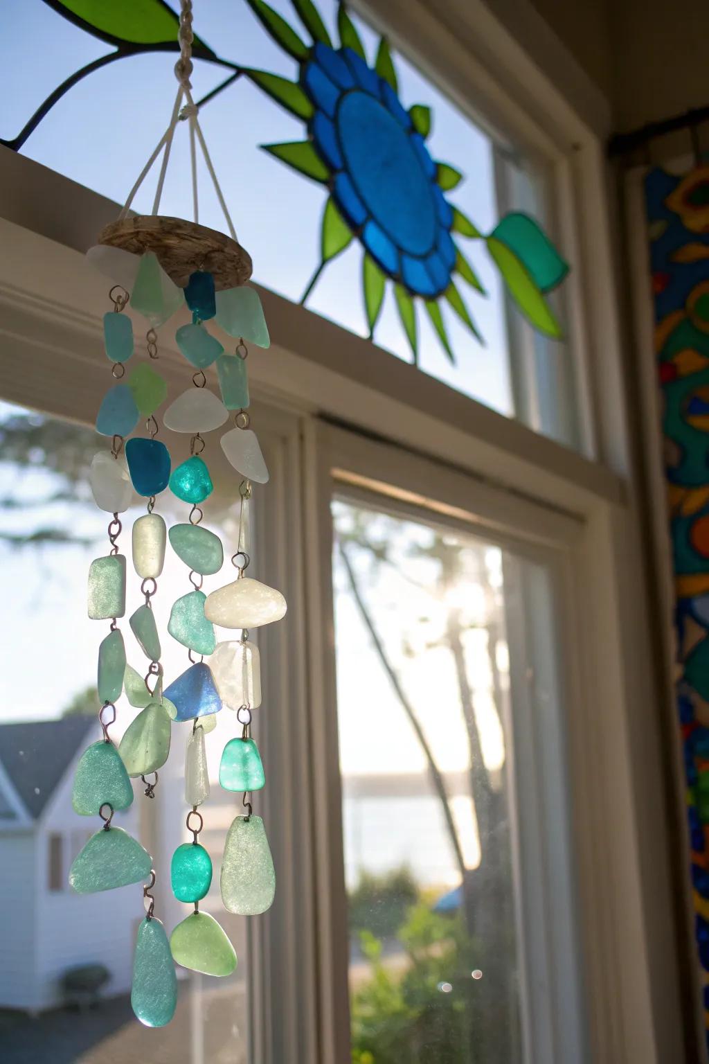 Sea glass suncatchers fill your space with colorful light.
