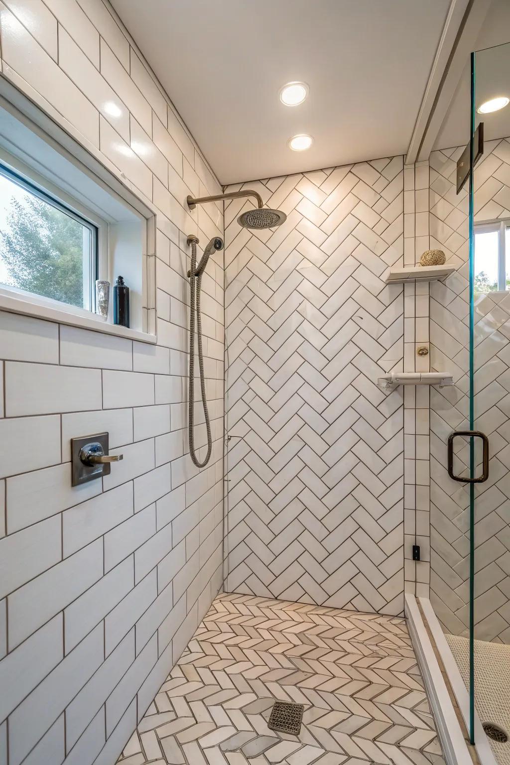 Angular layouts make a feeling of movement and space.