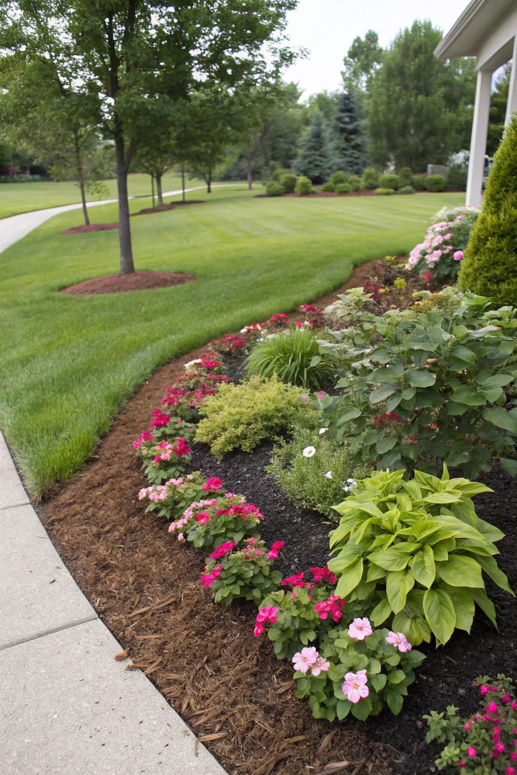 Keep it tidy with a fresh layer of groundcover.