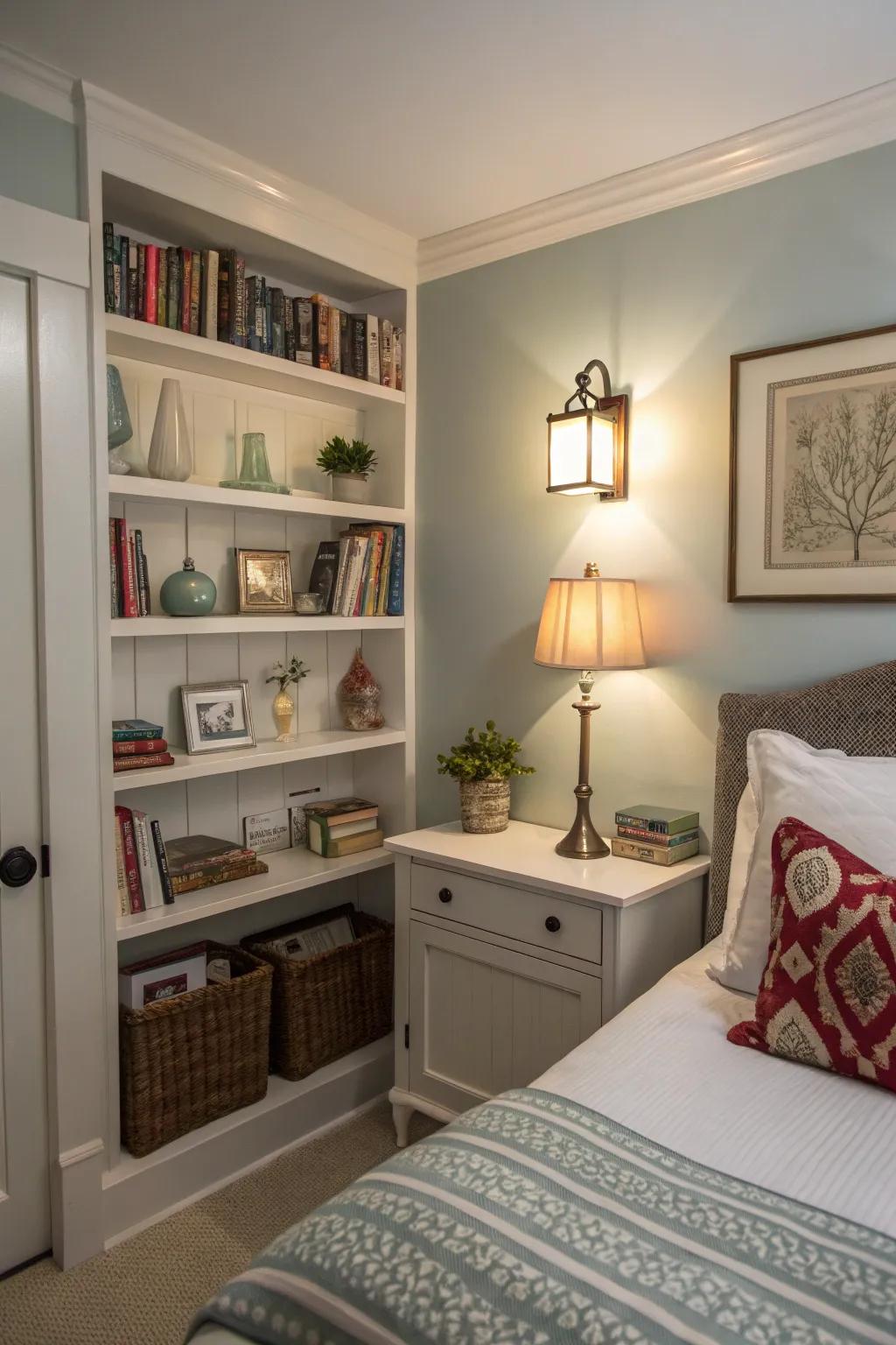 Wall-mounted fixtures offer solutions for saving space.