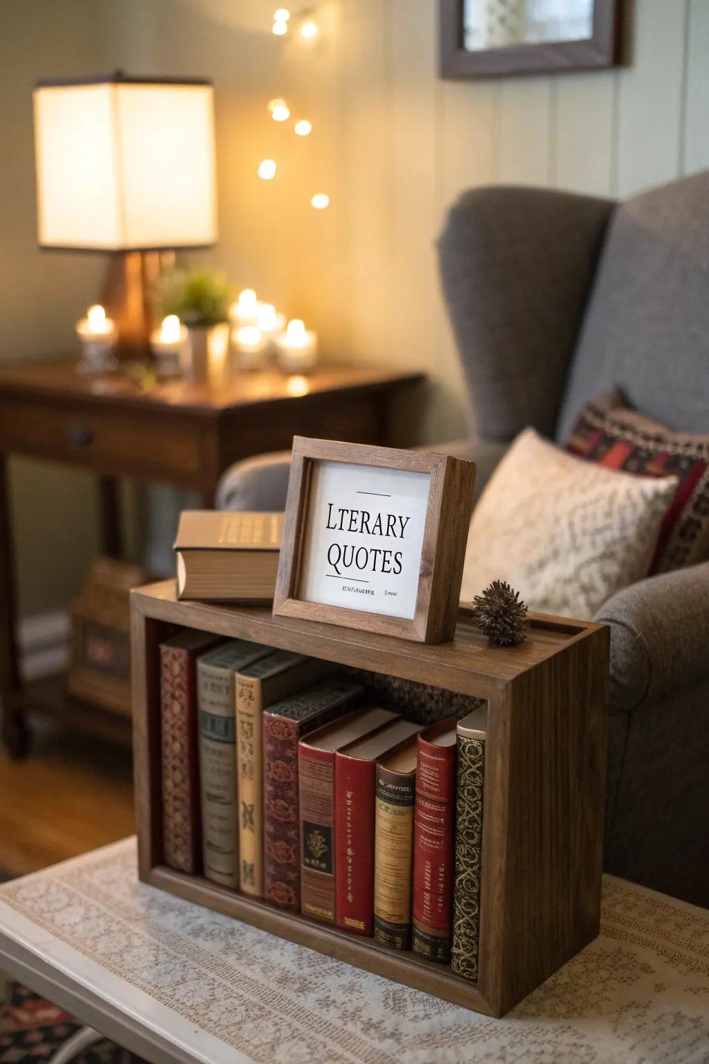 Celebrate your devotion to literature through a book-themed shadow box.