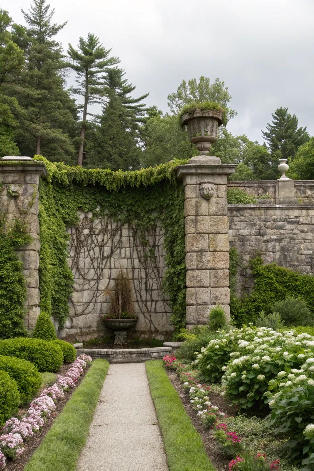 A dramatic rock feature wall that commands attention.