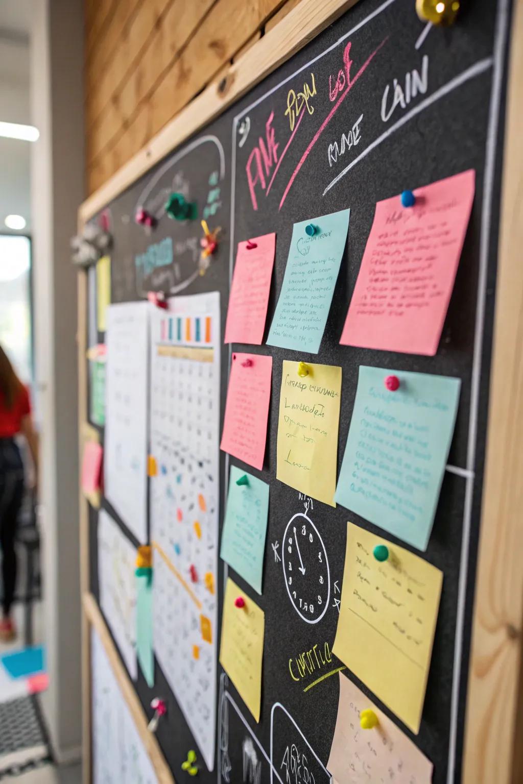 A slate section encourages creative expression.