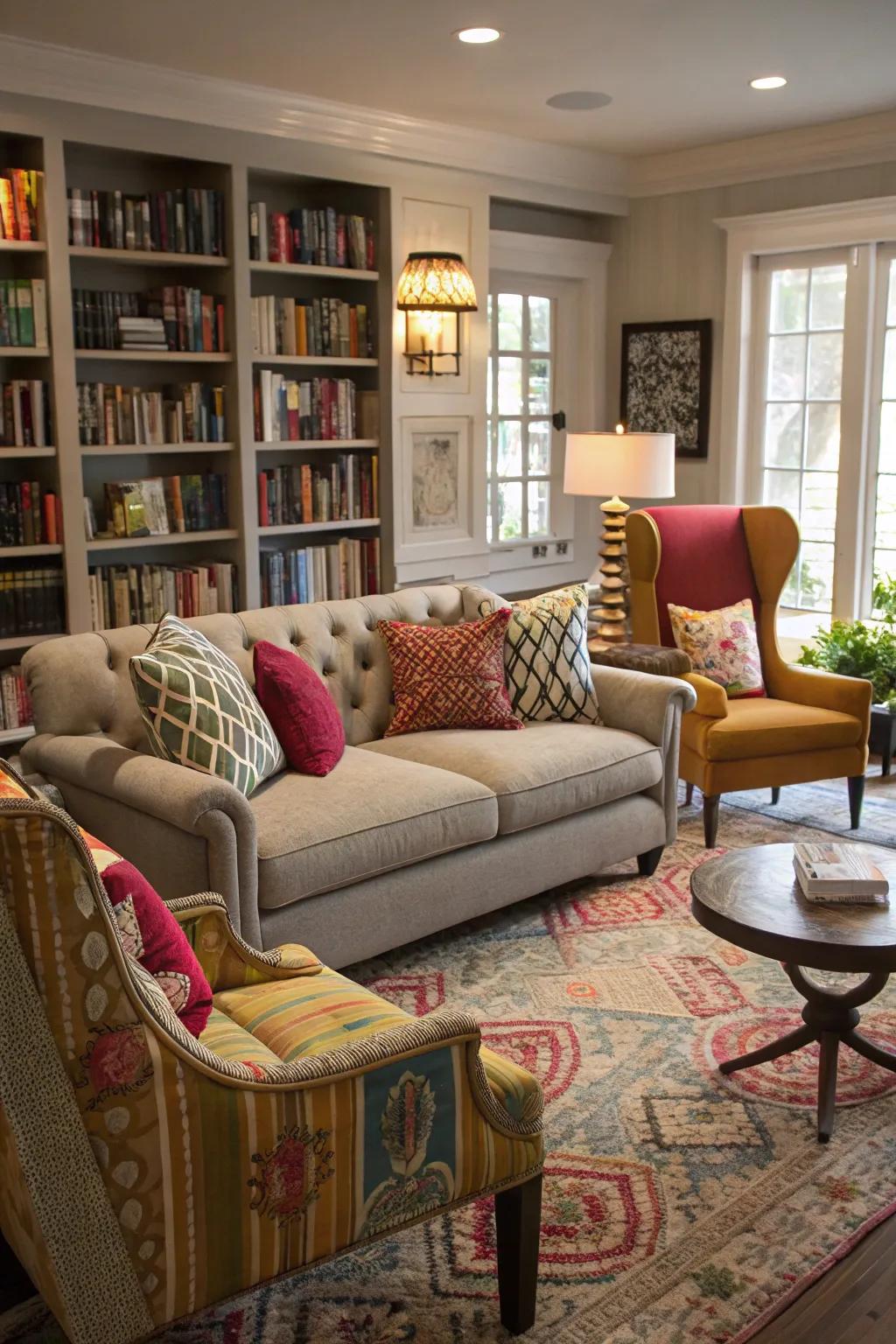 Showcasing a variety of styles in a room.