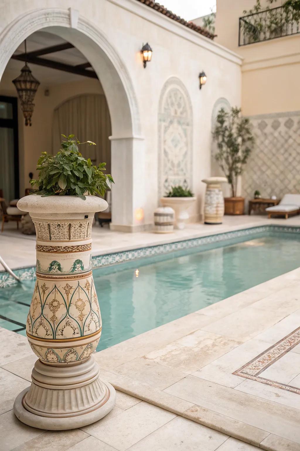 Embrace simplicity using an understated spool pool.