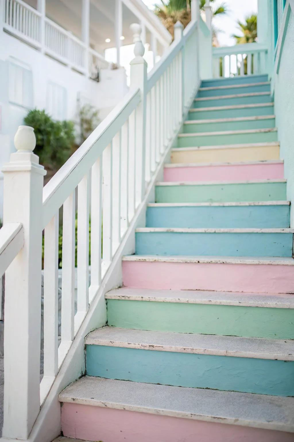 Pastel panels bring a soft, calming ambiance.