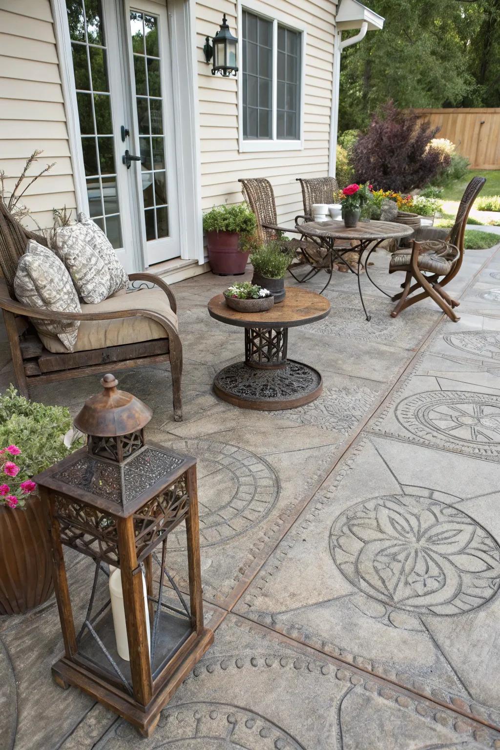 Vintage finishes give this deck a timeless, classic feel.