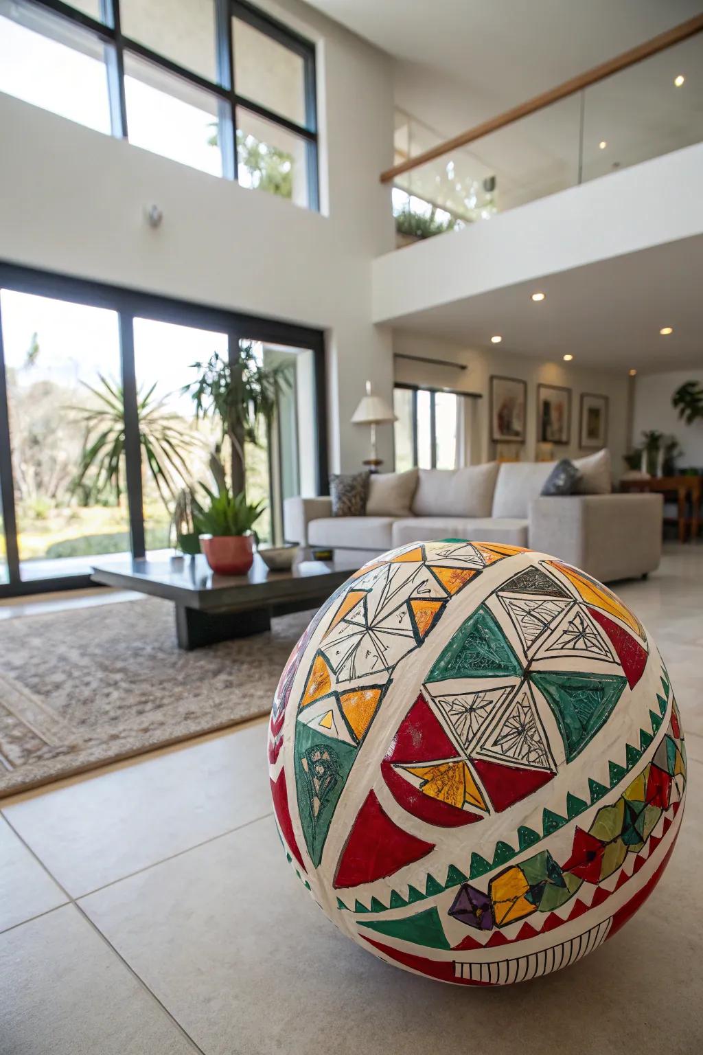 Geometric patterns add a modern flair to your decor.